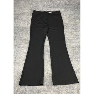 Cabi Women's 12 Long Black Wide Leg Back Zip Stretch Trousers Dress Pants #966L